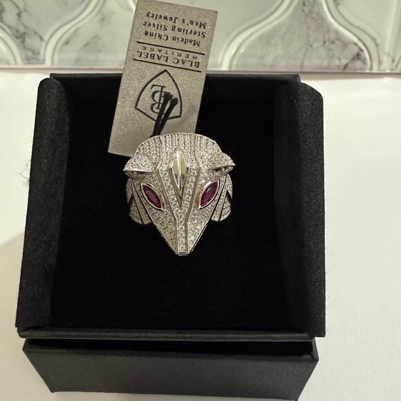 Blac Label Heritage Sterling Silver Cubic Zirconia Ring Size 11 - Picture 2 of 8